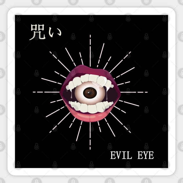 Mouth Biting Evil Eye Magnet by Marzuqi che rose